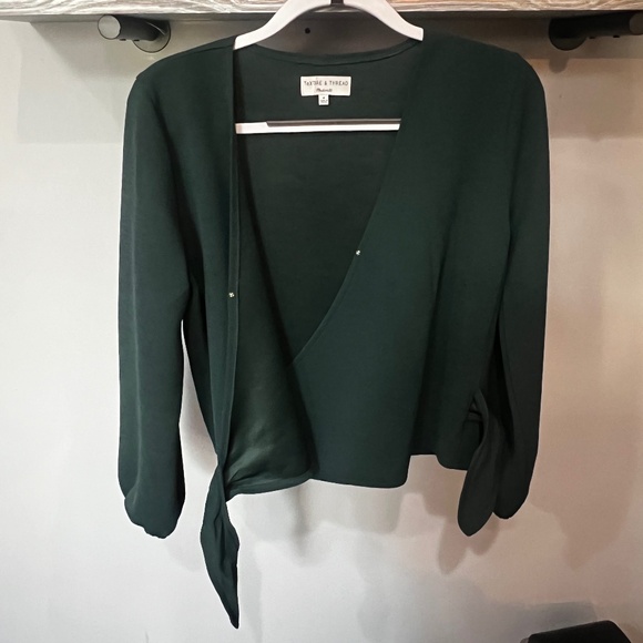 🤍 Madewell Texture & Thread Crepe Wrap Top - Picture 6 of 7